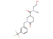 N-(2-hydroxyethyl)-N-methyl-6-oxo-1-[3-(trifluoromethyl)benzyl]-3-piperidinecarboxamide
