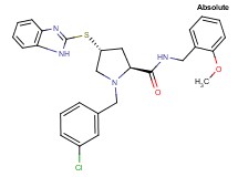 (4R)-4-(1H-benzimidazol-2-ylthio)-1-(3-chlorobenzyl)-N-(2-methoxybenzyl)-L-prolinamide