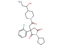 3-(2-chlorophenyl)-1-cyclopentyl-3-{2-[4-(1-hydroxypropyl)-1-piperidinyl]-2-oxoethyl}-2,5-pyrrolidinedione