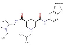 (3R,5S)-N-(2,3-dihydro-1H-inden-5-yl)-N'-[(1-ethyl-2-pyrrolidinyl)methyl]-1-isobutyl-3,5-piperidinedicarboxamide