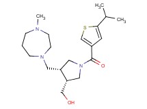 {(3R*,4R*)-1-[(5-isopropyl-3-thienyl)carbonyl]-4-[(4-methyl-1,4-diazepan-1-yl)methyl]pyrrolidin-3-yl}methanol