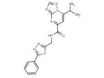 7-isopropyl-N-[(5-phenyl-1,3,4-oxadiazol-2-yl)methyl][1,2,4]triazolo[1,5-a]pyrimidine-5-carboxamide