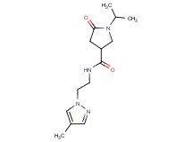 1-isopropyl-N-[2-(4-methyl-1H-pyrazol-1-yl)ethyl]-5-oxo-3-pyrrolidinecarboxamide