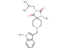 3-isobutyl-1-methyl-8-[(1-methyl-1H-indol-3-yl)methyl]-1,3,8-triazaspiro[4.5]decane-2,4-dione