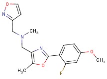 1-[2-(2-fluoro-4-methoxyphenyl)-5-methyl-1,3-oxazol-4-yl]-N-(isoxazol-3-ylmethyl)-N-methylmethanamine