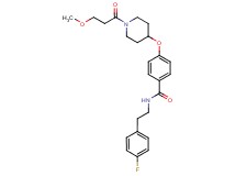 N-[2-(4-fluorophenyl)ethyl]-4-{[1-(3-methoxypropanoyl)-4-piperidinyl]oxy}benzamide