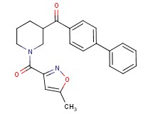 4-biphenylyl{1-[(5-methyl-3-isoxazolyl)carbonyl]-3-piperidinyl}methanone