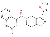 4-[(3-isoxazol-5-yl-1,4,6,7-tetrahydro-5H-pyrazolo[4,3-c]pyridin-5-yl)carbonyl]-3,4-dihydroquinolin-2(1H)-one