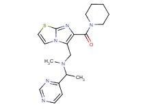 N-methyl-N-{[6-(1-piperidinylcarbonyl)imidazo[2,1-b][1,3]thiazol-5-yl]methyl}-1-(4-pyrimidinyl)ethanamine