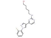5-({4-[1-(2-fluorophenyl)-1H-pyrazol-4-yl]pyrimidin-2-yl}amino)pentan-1-ol