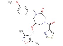 6-[(3,5-dimethyl-4-isoxazolyl)methoxy]-1-(3-methoxybenzyl)-4-(1,3-thiazol-4-ylcarbonyl)-1,4-diazepan-2-one
