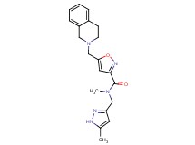 5-(3,4-dihydro-2(1H)-isoquinolinylmethyl)-N-methyl-N-[(5-methyl-1H-pyrazol-3-yl)methyl]-3-isoxazolecarboxamide