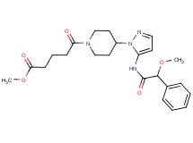 methyl 5-[4-(5-{[methoxy(phenyl)acetyl]amino}-1H-pyrazol-1-yl)-1-piperidinyl]-5-oxopentanoate