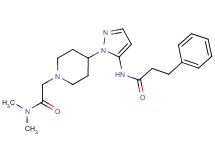 N-(1-{1-[2-(dimethylamino)-2-oxoethyl]piperidin-4-yl}-1H-pyrazol-5-yl)-3-phenylpropanamide