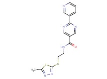 N-{2-[(5-methyl-1,3,4-thiadiazol-2-yl)thio]ethyl}-2-(3-pyridinyl)-5-pyrimidinecarboxamide