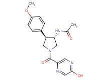 N-[(3S*,4R*)-1-[(5-hydroxy-2-pyrazinyl)carbonyl]-4-(4-methoxyphenyl)-3-pyrrolidinyl]acetamide