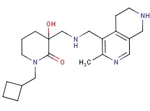 1-(cyclobutylmethyl)-3-hydroxy-3-({[(3-methyl-5,6,7,8-tetrahydro-2,7-naphthyridin-4-yl)methyl]amino}methyl)-2-piperidinone dihydrochloride