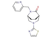 (1S*,5R*)-6-(2-pyridinylmethyl)-3-(1,3-thiazol-2-yl)-3,6-diazabicyclo[3.2.2]nonan-7-one
