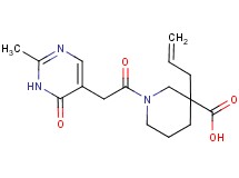3-allyl-1-[(2-methyl-6-oxo-1,6-dihydro-5-pyrimidinyl)acetyl]-3-piperidinecarboxylic acid