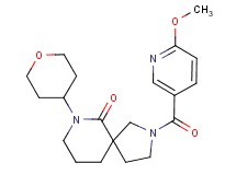 2-[(6-methoxypyridin-3-yl)carbonyl]-7-(tetrahydro-2H-pyran-4-yl)-2,7-diazaspiro[4.5]decan-6-one