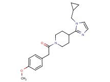 4-[1-(cyclopropylmethyl)-1H-imidazol-2-yl]-1-[(4-methoxyphenyl)acetyl]piperidine