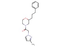 4-[(3-methyl-1H-pyrazol-1-yl)acetyl]-2-(3-phenylpropyl)morpholine