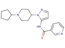 N-[1-(1-cyclopentyl-4-piperidinyl)-1H-pyrazol-5-yl]nicotinamide