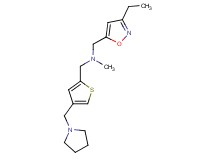 1-(3-ethylisoxazol-5-yl)-N-methyl-N-{[4-(pyrrolidin-1-ylmethyl)-2-thienyl]methyl}methanamine