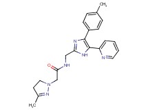 2-(3-methyl-4,5-dihydro-1H-pyrazol-1-yl)-N-{[4-(4-methylphenyl)-5-pyridin-2-yl-1H-imidazol-2-yl]methyl}acetamide