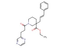 ethyl 3-[(2E)-3-phenyl-2-propen-1-yl]-1-[3-(2-pyrazinyl)propanoyl]-3-piperidinecarboxylate