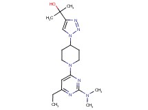 2-(1-{1-[2-(dimethylamino)-6-ethyl-4-pyrimidinyl]-4-piperidinyl}-1H-1,2,3-triazol-4-yl)-2-propanol