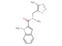 N,1-dimethyl-N-[(4-methyl-1,2,3-thiadiazol-5-yl)methyl]-1H-indole-2-carboxamide