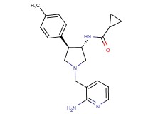 N-[(3S*,4R*)-1-[(2-amino-3-pyridinyl)methyl]-4-(4-methylphenyl)-3-pyrrolidinyl]cyclopropanecarboxamide