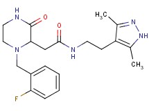 N-[2-(3,5-dimethyl-1H-pyrazol-4-yl)ethyl]-2-[1-(2-fluorobenzyl)-3-oxo-2-piperazinyl]acetamide