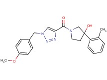 1-{[1-(4-methoxybenzyl)-1H-1,2,3-triazol-4-yl]carbonyl}-3-(2-methylphenyl)-3-pyrrolidinol