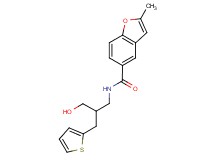N-[3-hydroxy-2-(2-thienylmethyl)propyl]-2-methyl-1-benzofuran-5-carboxamide