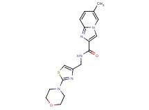 6-methyl-N-{[2-(4-morpholinyl)-1,3-thiazol-4-yl]methyl}imidazo[1,2-a]pyridine-2-carboxamide