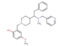 4-methoxy-2-[(4-{1-[methyl(3-pyridinylmethyl)amino]-2-phenylethyl}-1-piperidinyl)methyl]phenol