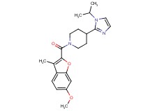 4-(1-isopropyl-1H-imidazol-2-yl)-1-[(6-methoxy-3-methyl-1-benzofuran-2-yl)carbonyl]piperidine