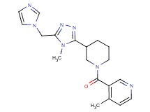 3-({3-[5-(1H-imidazol-1-ylmethyl)-4-methyl-4H-1,2,4-triazol-3-yl]piperidin-1-yl}carbonyl)-4-methylpyridine