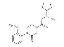 4-(N-cyclopentyl-N-methylglycyl)-1-(2-methoxyphenyl)-2-piperazinone