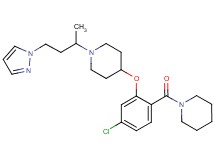 4-[5-chloro-2-(1-piperidinylcarbonyl)phenoxy]-1-[1-methyl-3-(1H-pyrazol-1-yl)propyl]piperidine