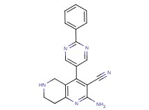 2-amino-4-(2-phenyl-5-pyrimidinyl)-5,6,7,8-tetrahydro-1,6-naphthyridine-3-carbonitrile