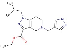 ethyl 1-isobutyl-5-(1H-pyrazol-4-ylmethyl)-4,5,6,7-tetrahydro-1H-pyrazolo[4,3-c]pyridine-3-carboxylate