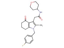 2-[1-(4-fluorobenzyl)-2-methyl-4-oxo-4,5,6,7-tetrahydro-1H-indol-3-yl]-N-(tetrahydro-2H-pyran-4-yl)acetamide