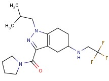 1-isobutyl-3-(1-pyrrolidinylcarbonyl)-N-(2,2,2-trifluoroethyl)-4,5,6,7-tetrahydro-1H-indazol-5-amine