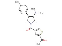 1-(4-{[(3S*,4R*)-3-(dimethylamino)-4-(4-methylphenyl)pyrrolidin-1-yl]carbonyl}-2-thienyl)ethanone