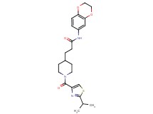 N-(2,3-dihydro-1,4-benzodioxin-6-yl)-3-{1-[(2-isopropyl-1,3-thiazol-4-yl)carbonyl]-4-piperidinyl}propanamide