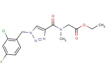 ethyl N-{[1-(2-chloro-4-fluorobenzyl)-1H-1,2,3-triazol-4-yl]carbonyl}-N-methylglycinate