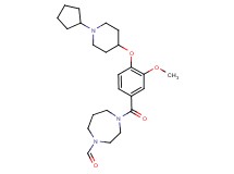 4-{4-[(1-cyclopentyl-4-piperidinyl)oxy]-3-methoxybenzoyl}-1,4-diazepane-1-carbaldehyde